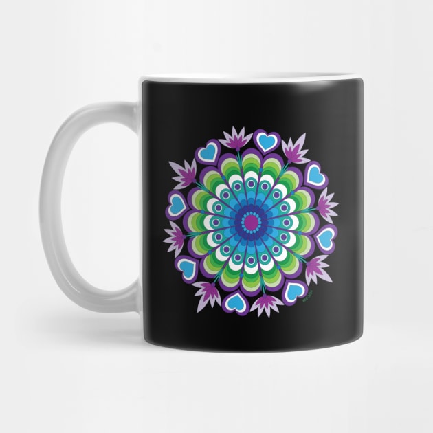 Mandala Love 3 by KKE Design and Illustration (kerbdawgz)